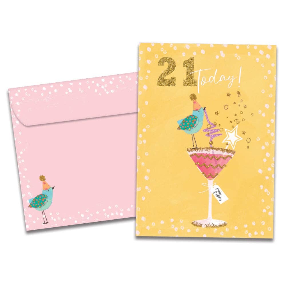 Savoring 21 Milestone, Birthday Card