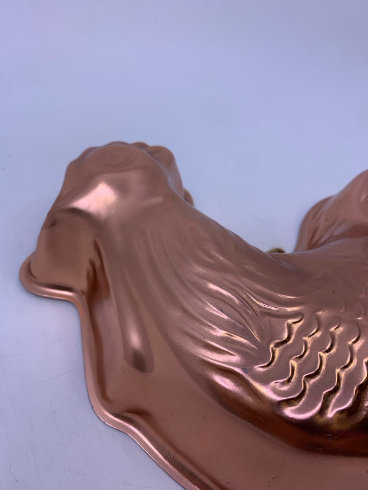 COPPER ROOSTER MOLD WALL ART.