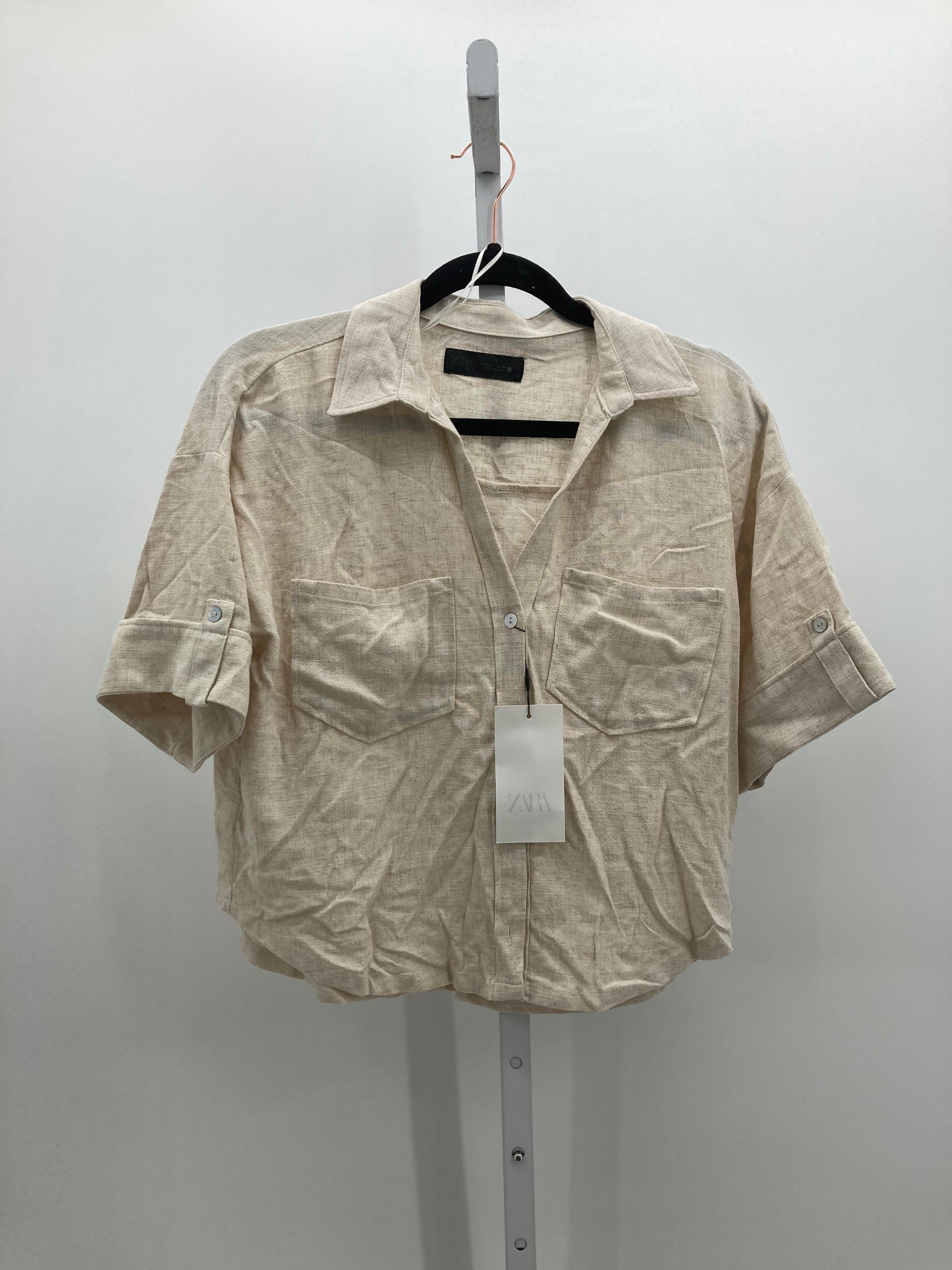 Zara Size Small Misses Short Sleeve Shirt