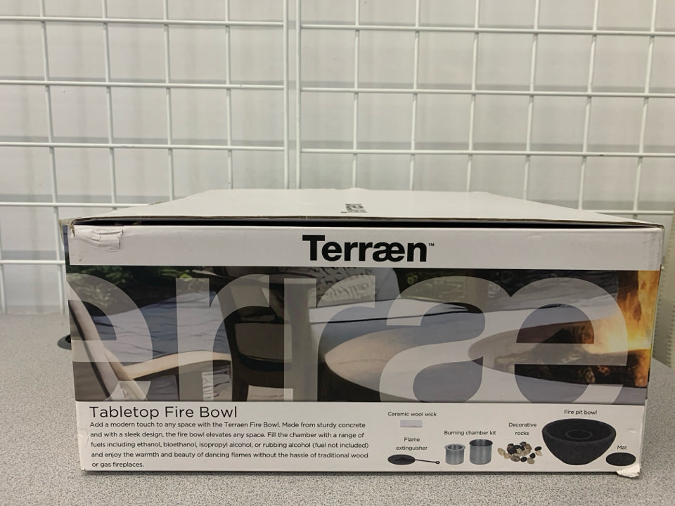 NIB TERRAEN TABLETOP FIRE BOWL.