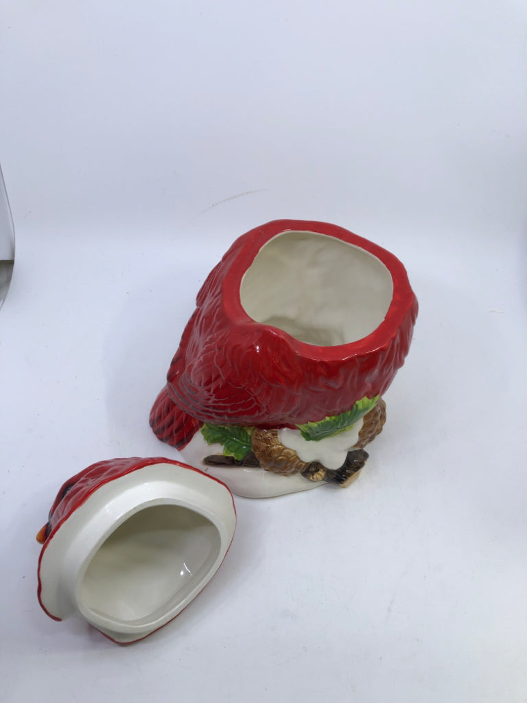 RED CARDINAL COOKIE JAR.