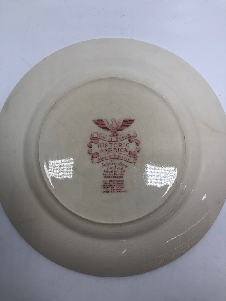 VTG "VIEW OF BOSTON" HISTORIC AMERICA PLATE.