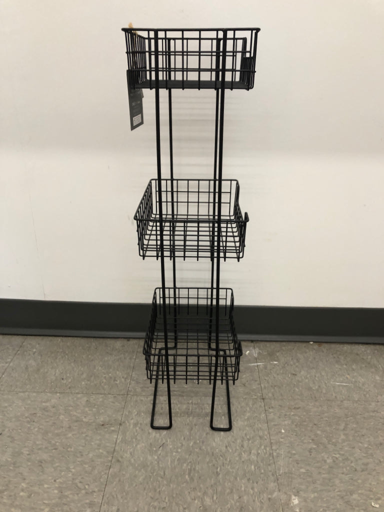 3-TIER BLACK METAL SPA TOWER ONE DESIGN HOME.