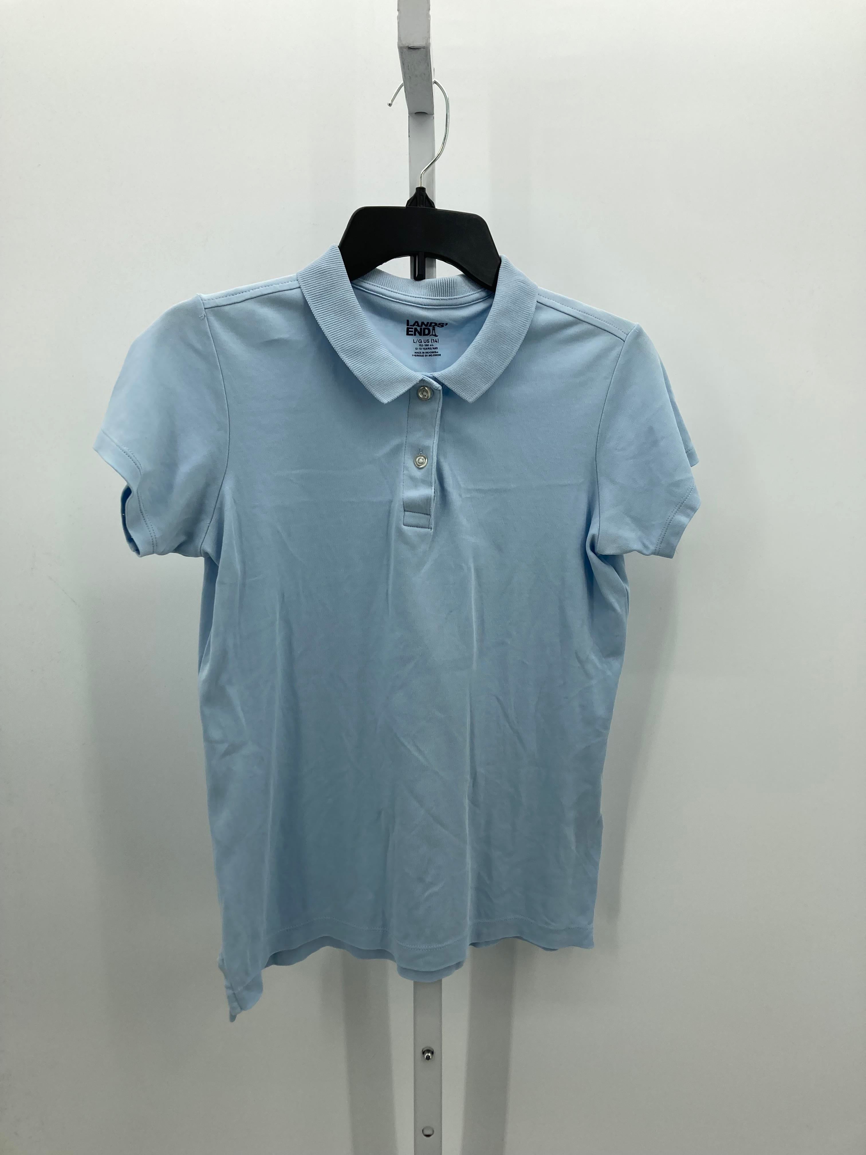 Lands End Size 14 Girls Short Sleeve Shirt