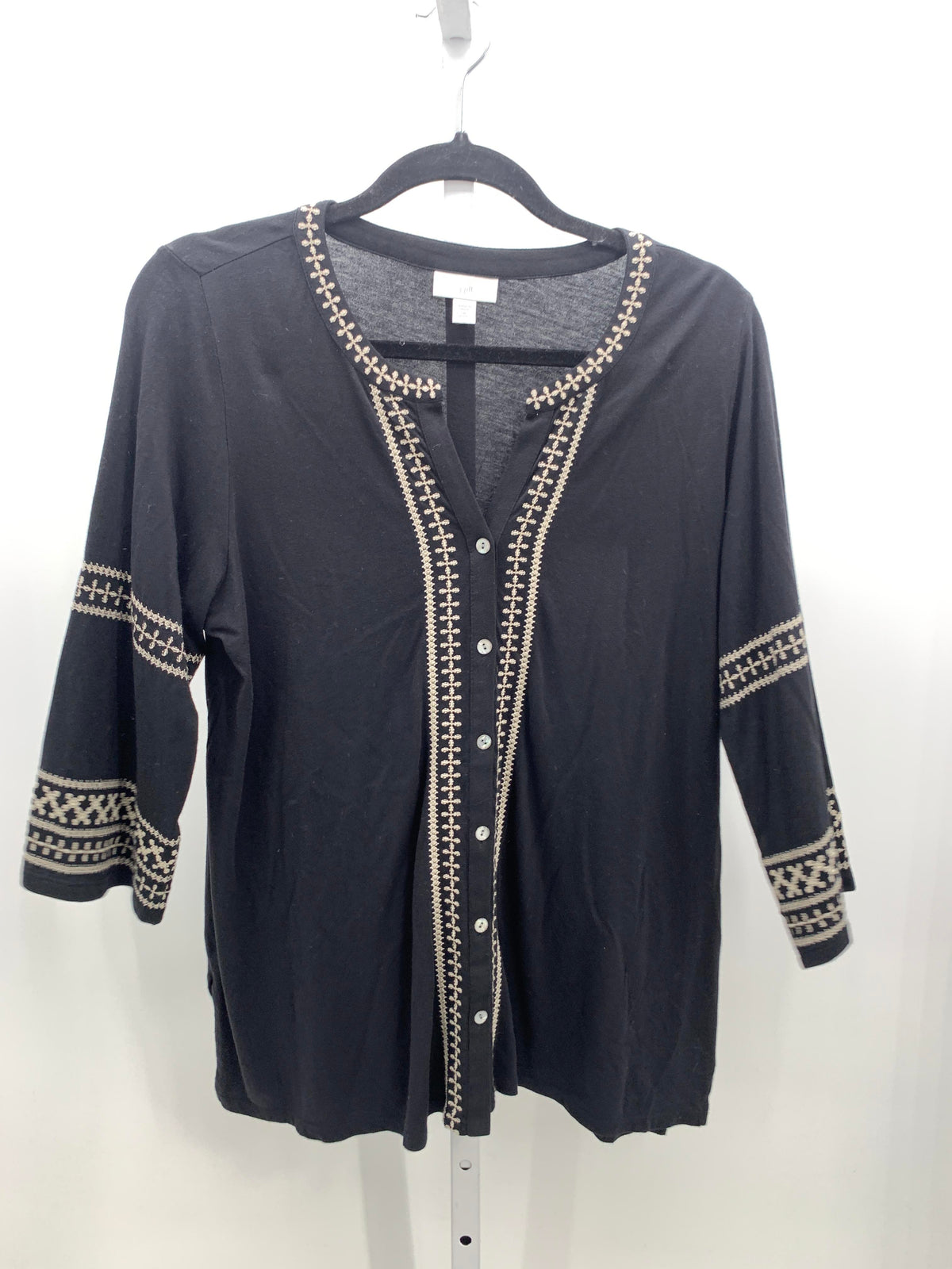 J-Jill Size Medium Petite Petite 3/4 Sleeve Shirt
