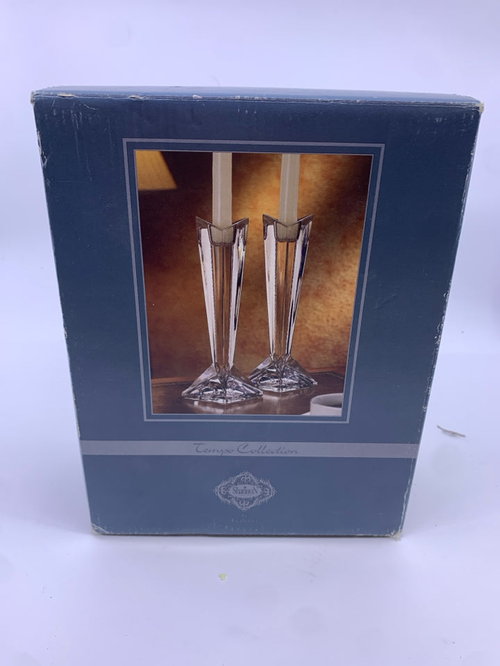 9" CANDLESTICK HOLDERS W/BOX.