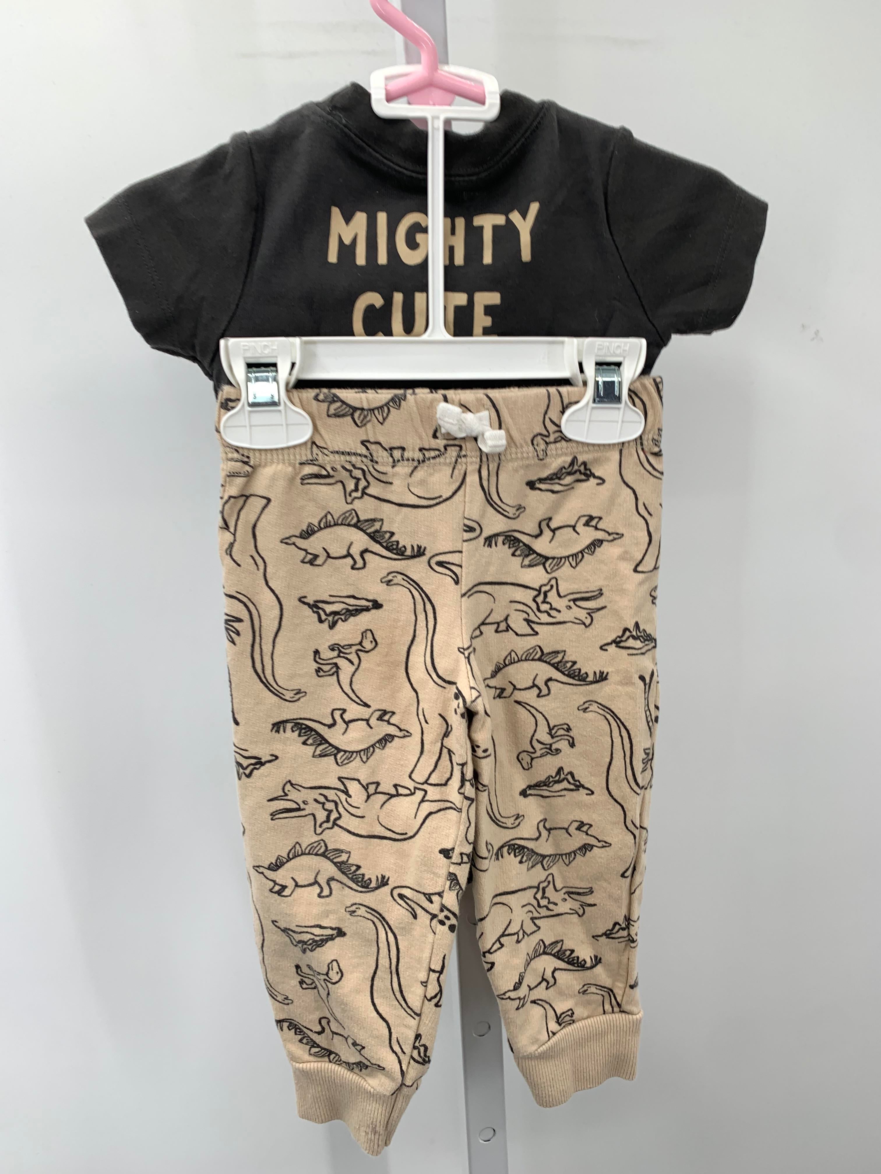 DINOSAURS KNIT TEE AND PANTS
