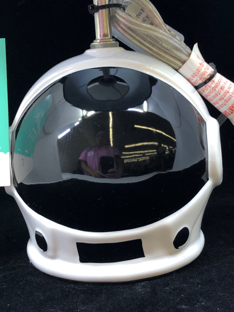 NEW ASTRONAUT LAMP W/BLACK SHADE.