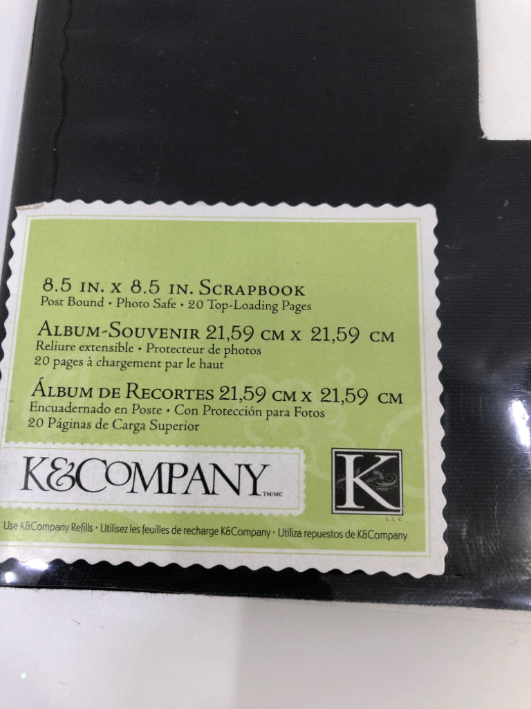 NWT K&COMPANY BLACK SCRAPBOOK.