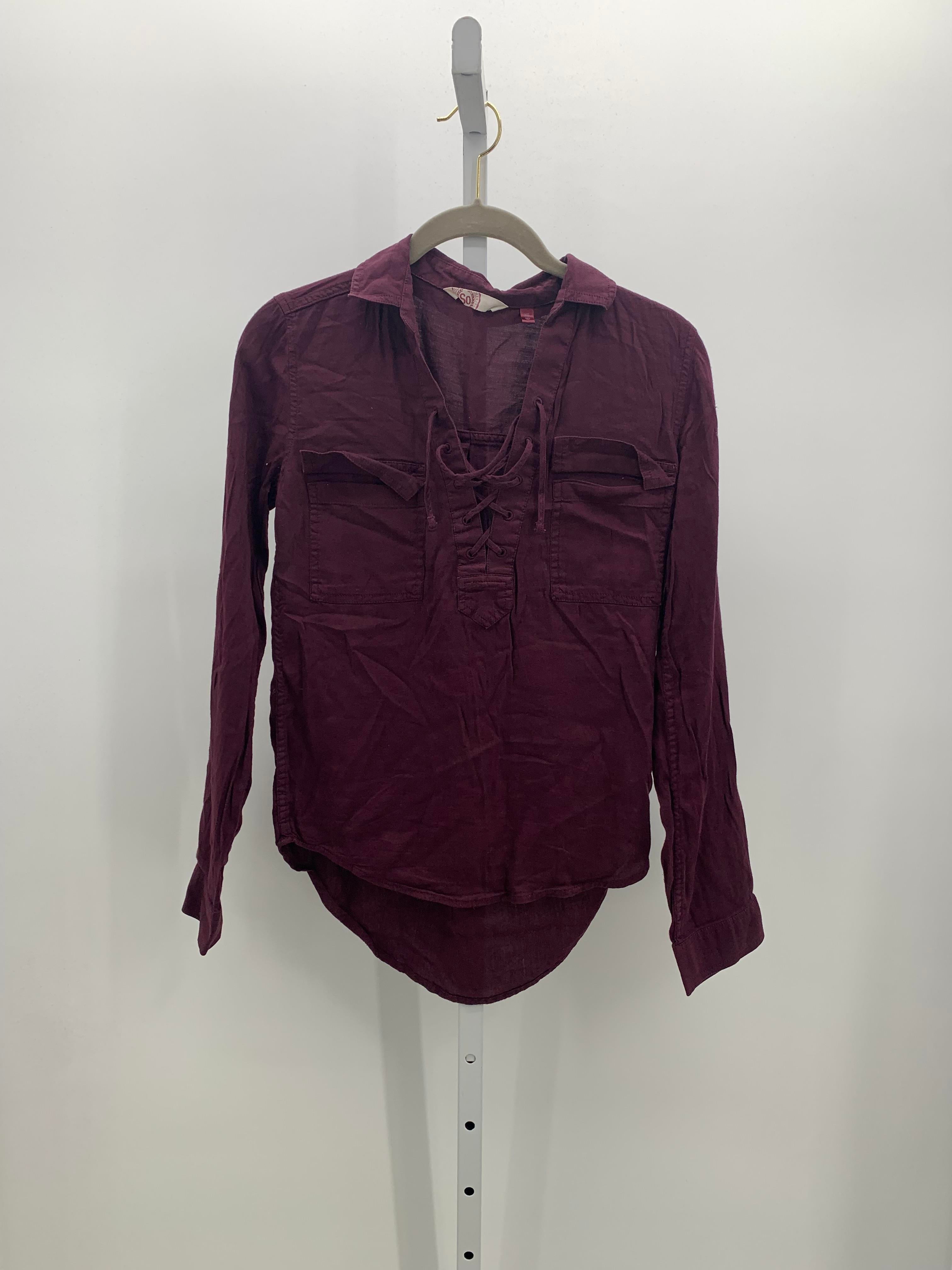 SO Size X Small Juniors Long Sleeve Shirt