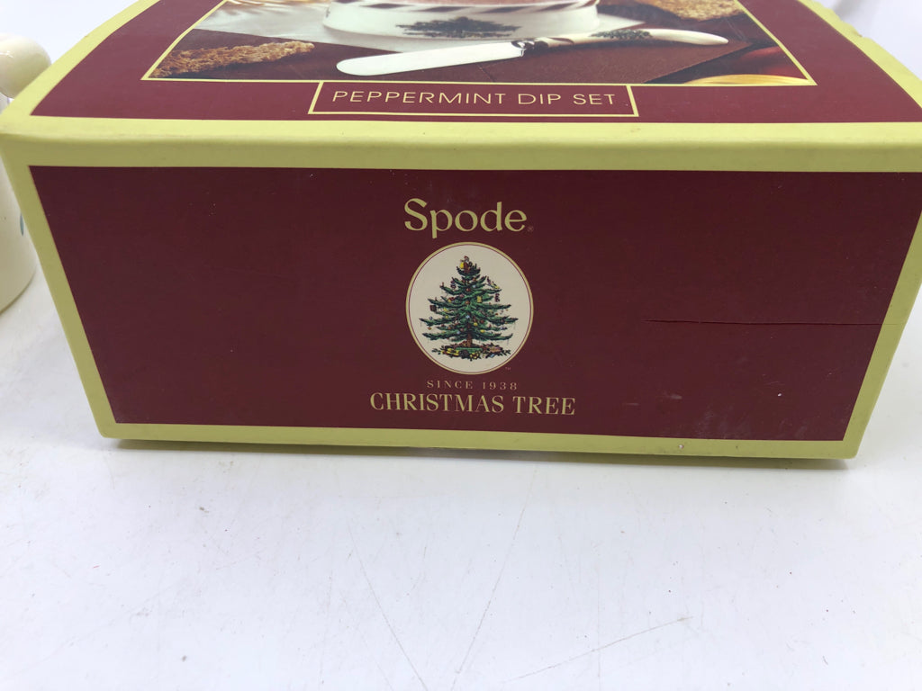 NIP SPODE PEPPERMINT DIP SET.