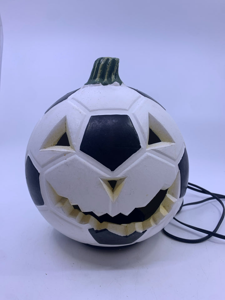 LIGHT UP SOCCER BALL PUMPKIN.