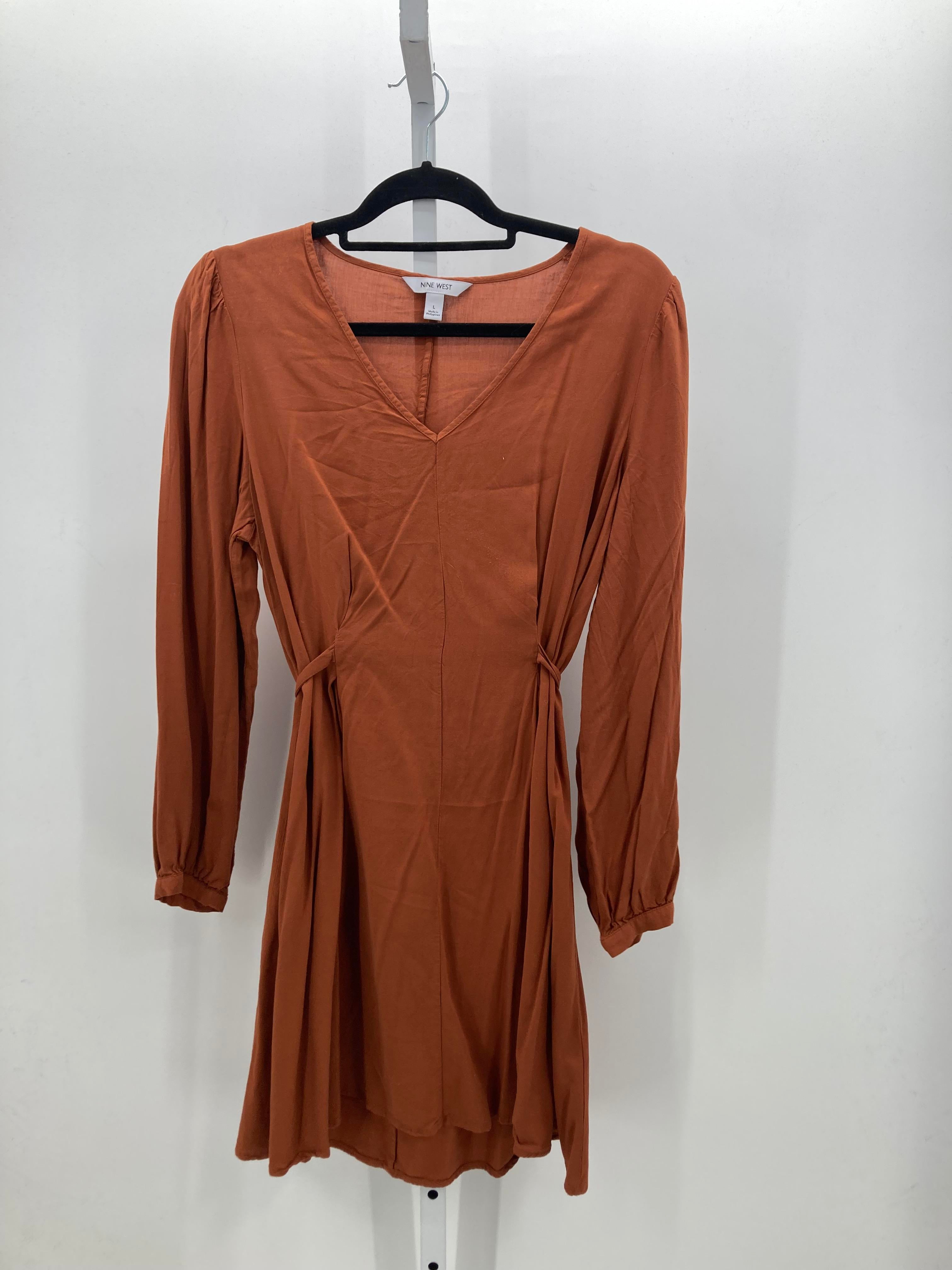 nine west long sleeve dress Nine & Company Size Large Misses Long Sleeve Dress