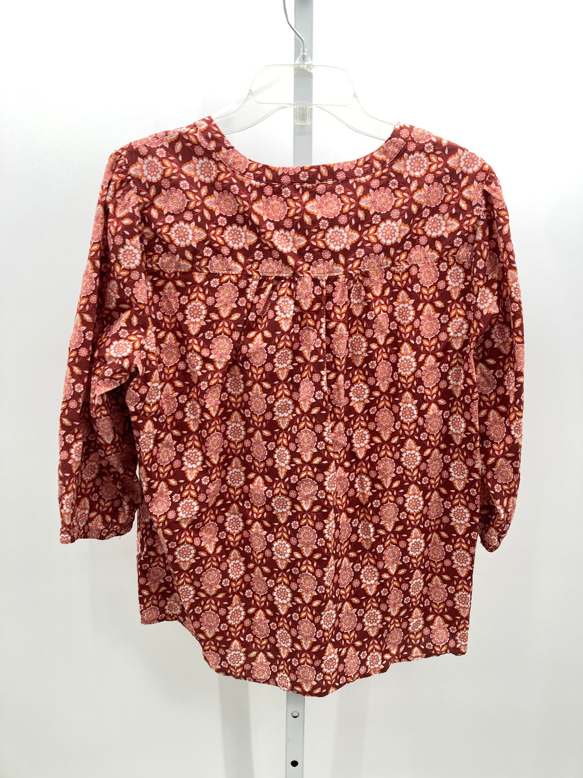 Croft & Barrow Size Large Misses 3/4 Sleeve Shirt