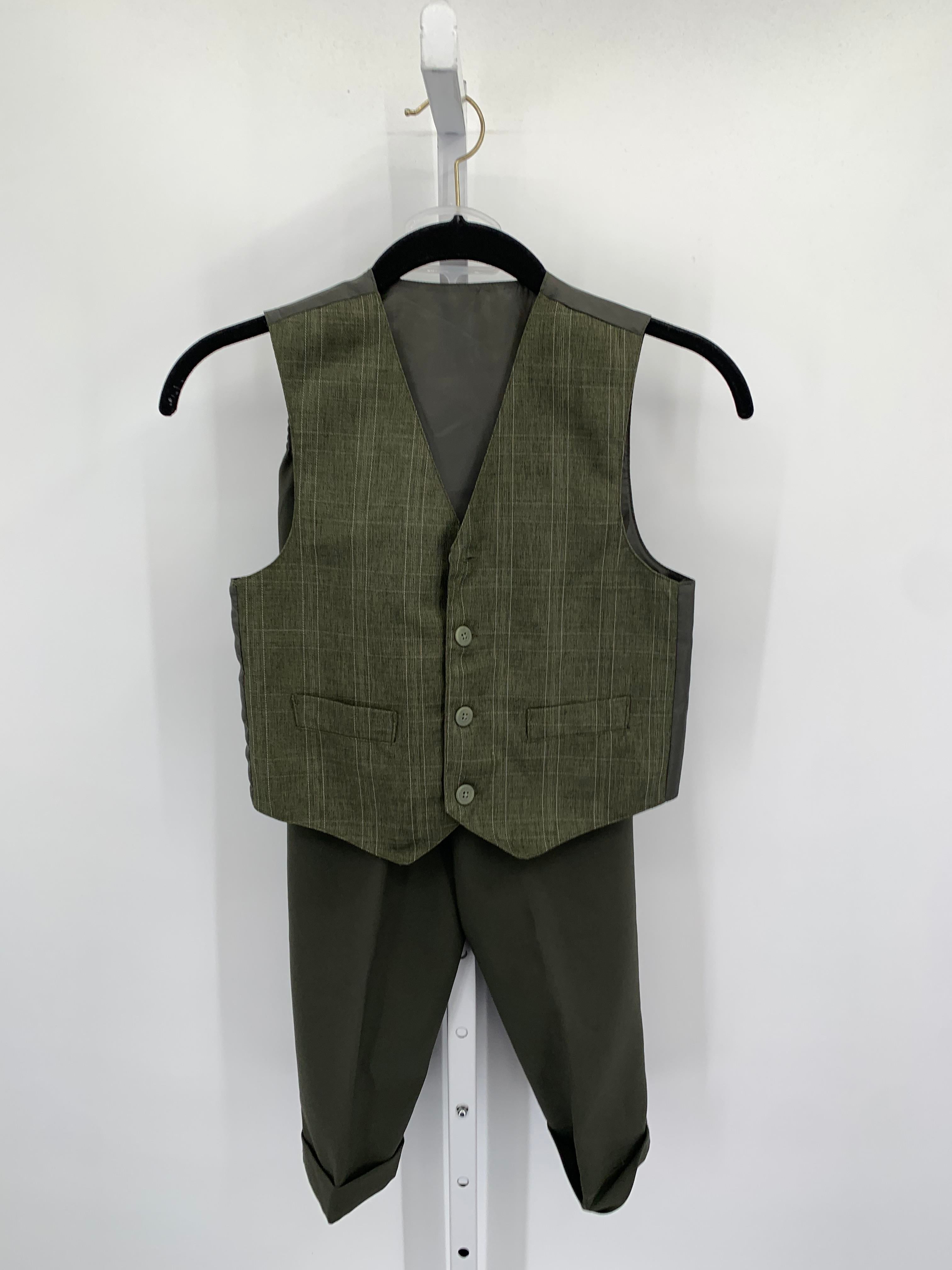 PLAID VEST ELASTIC WAIST TROUSERS.