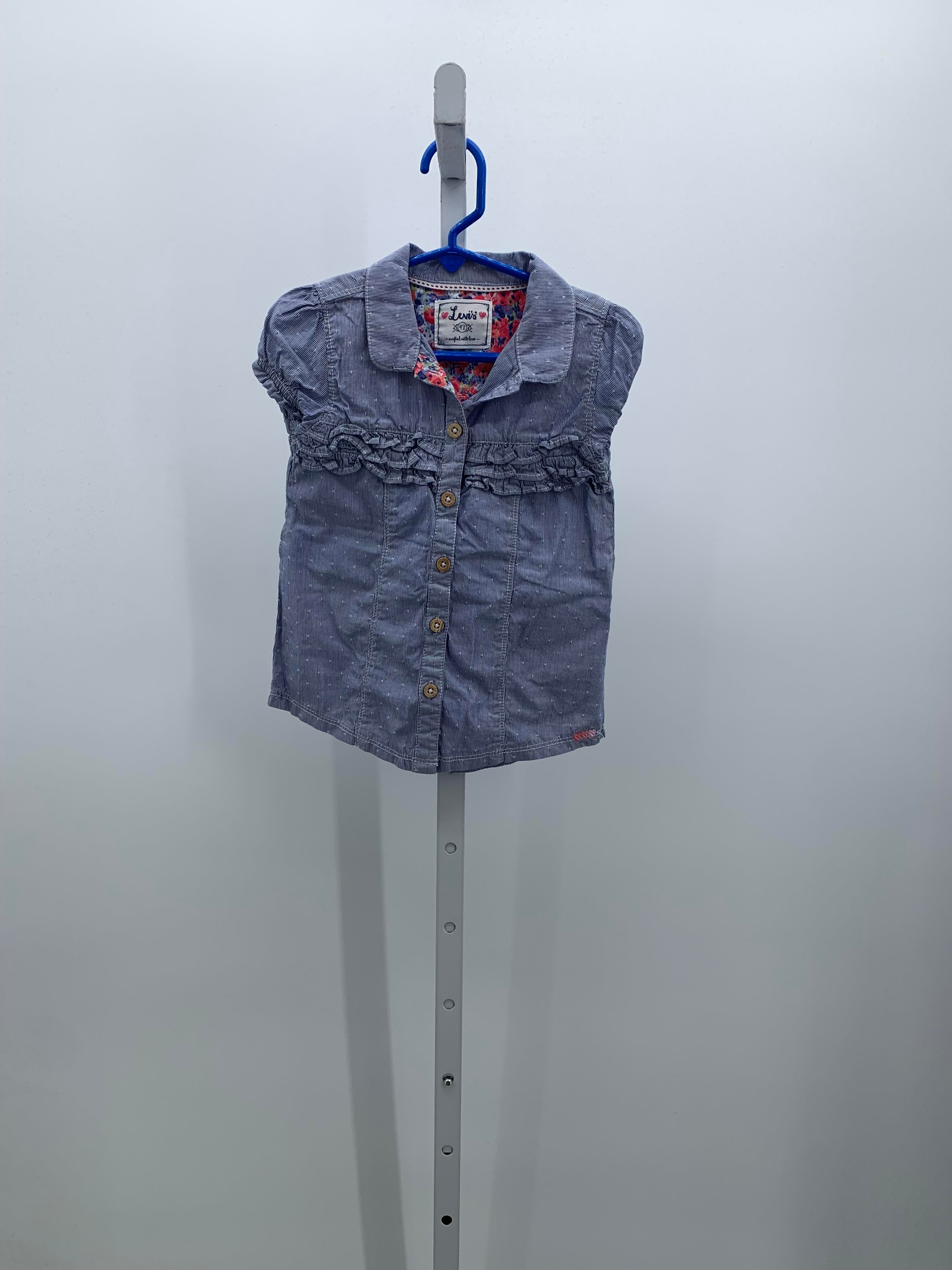 Levis Size 4T Girls Short Sleeve Shirt