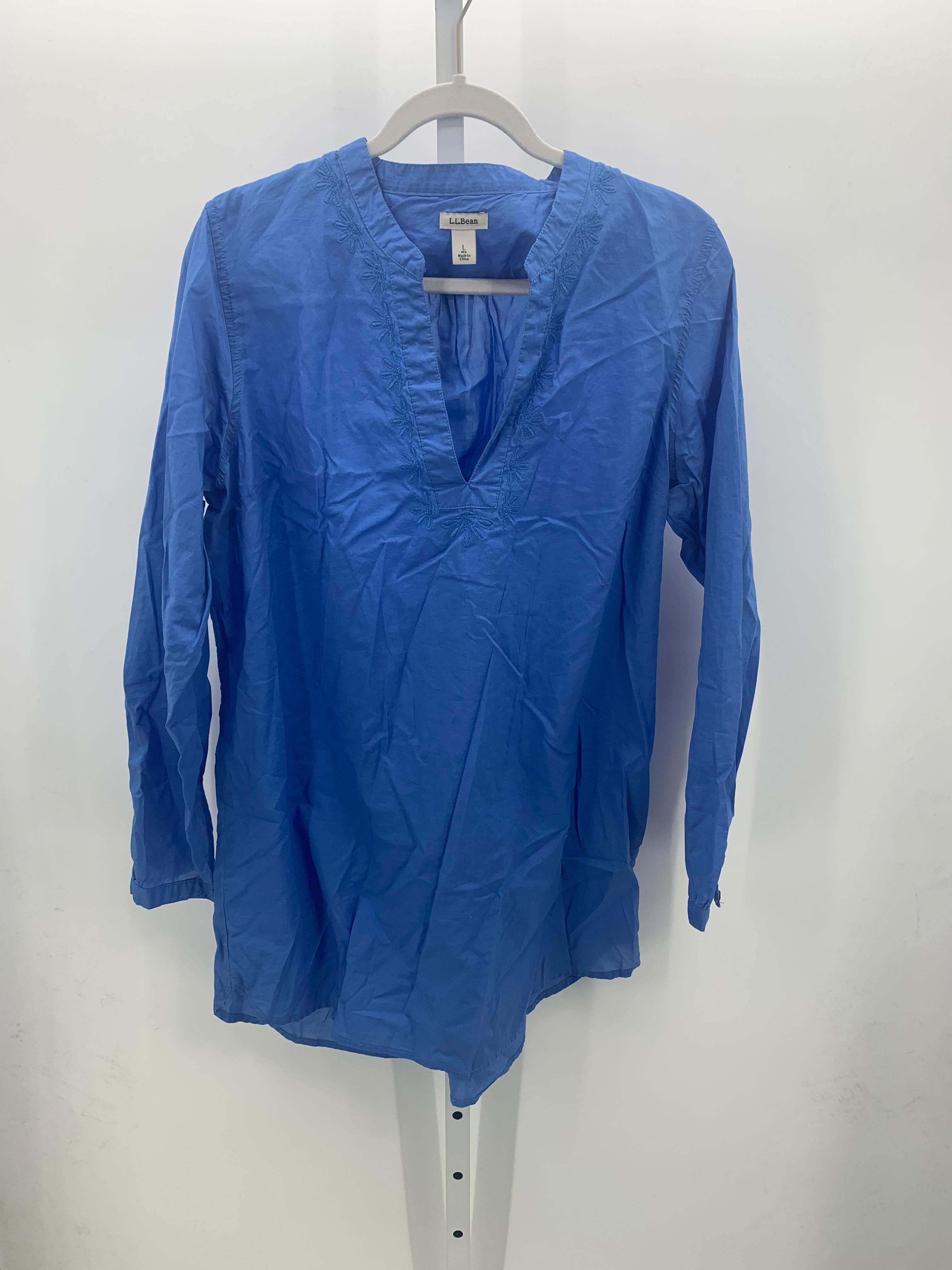 LL Bean Size Large Misses Long Sleeve Shirt