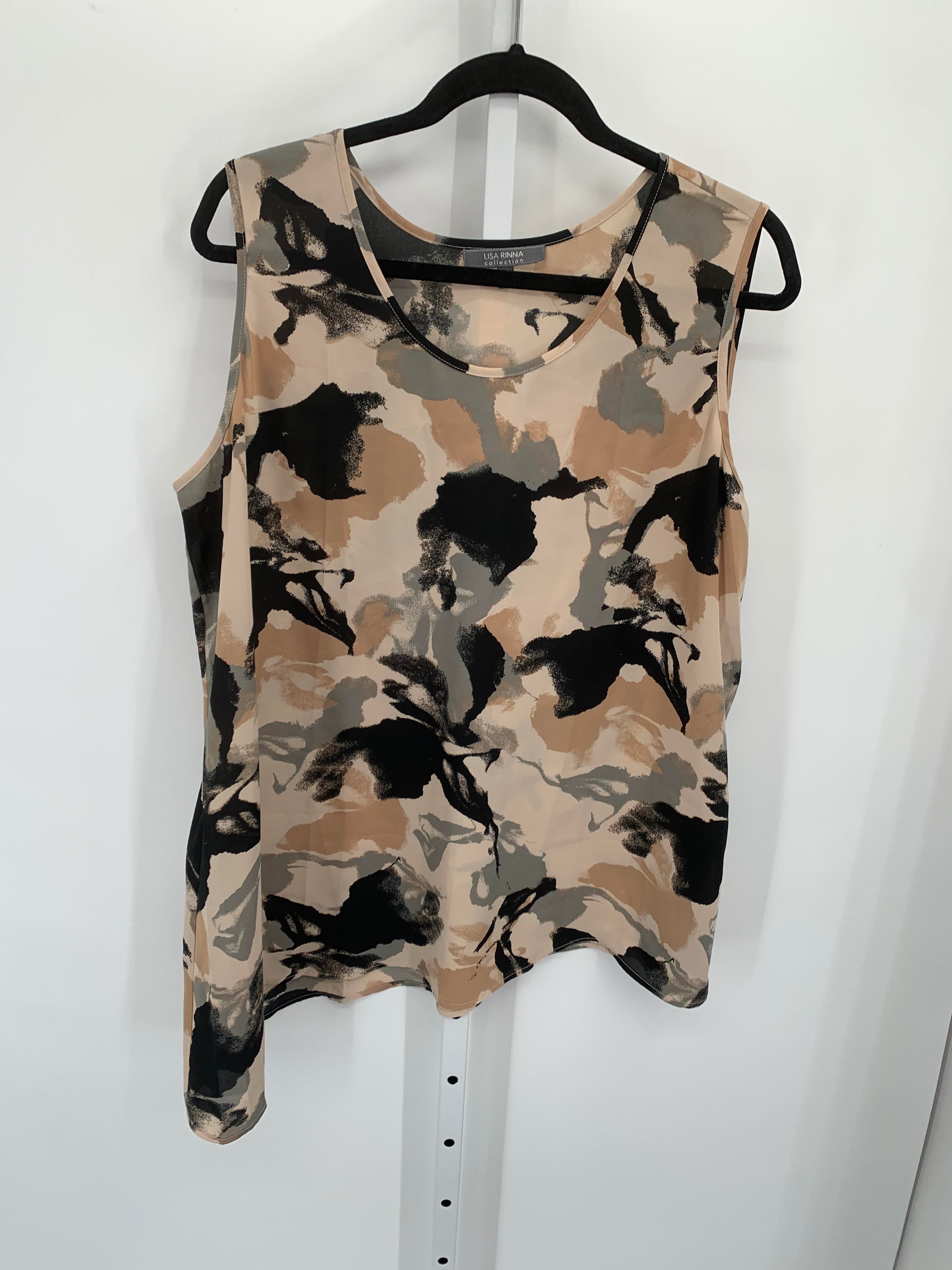 Size 1X Womens Sleeveless Shirt