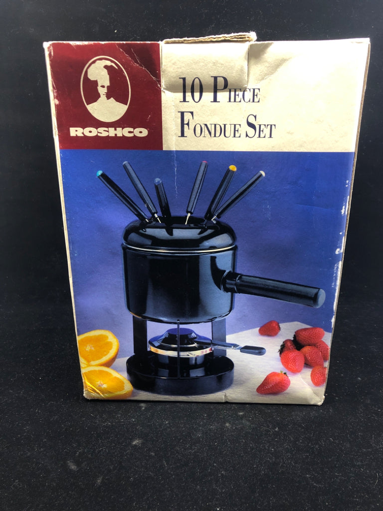 10PC FONDUE SET.