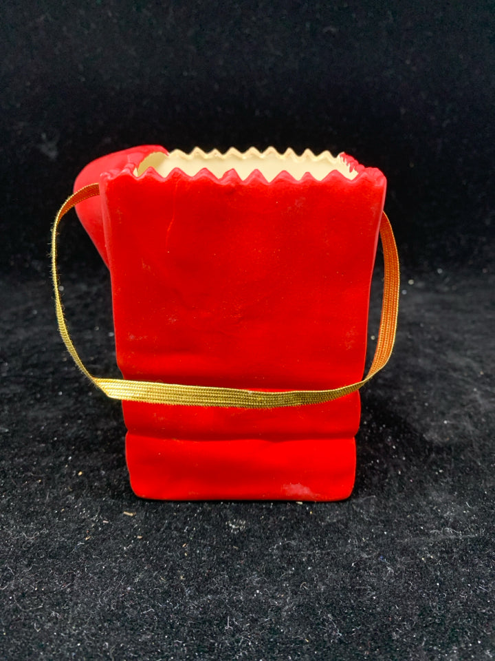 CERAMIC SANTA BAG.