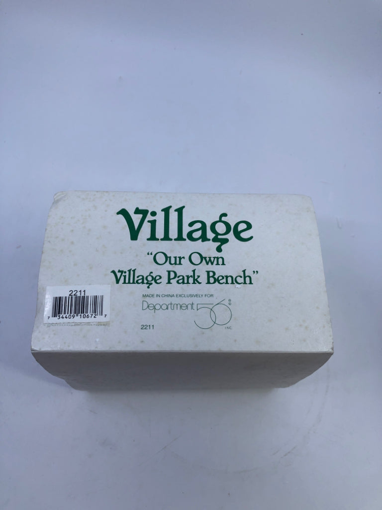 OUR OWN VILLAGE PARK BENCH ACCESSORIES.