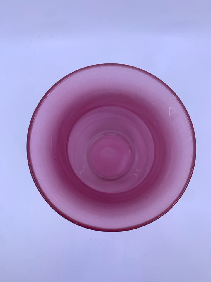 PINK GLASS VASE.