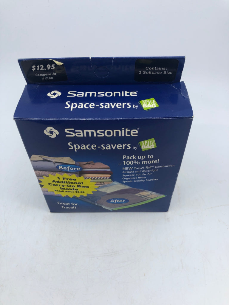 NIB SAMSONITE 3 SUITCASE SIZE SPACE-SAVER BAGS