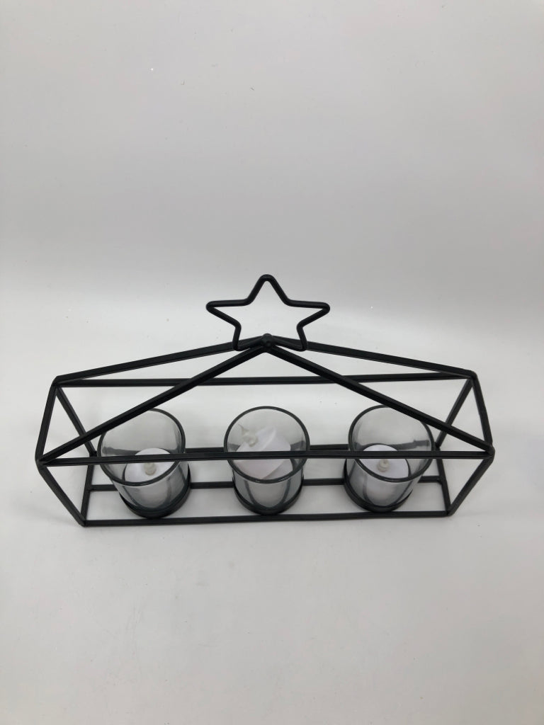 MANGER-STYLE VOTIVE HOLDER.