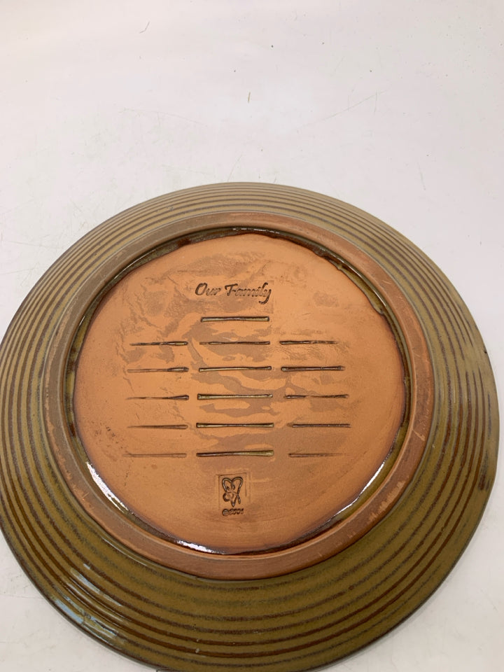 'FAMILY' LARGE PLATTER- NAMES ON BACK.