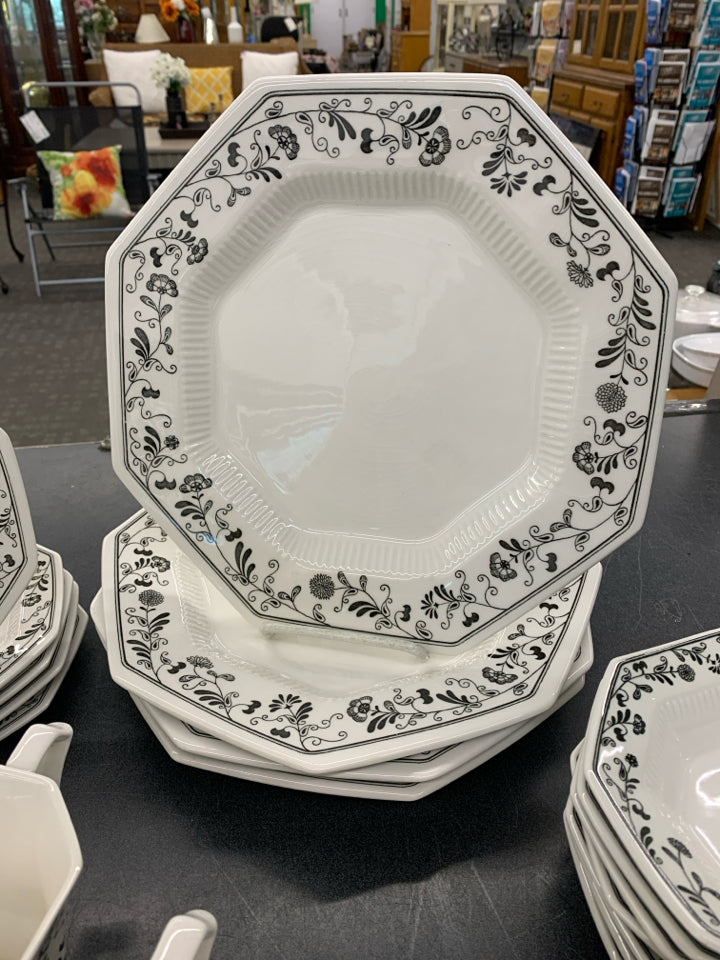 27 PC VTG IRONSTONE DISH SET SRVC FOR 4.