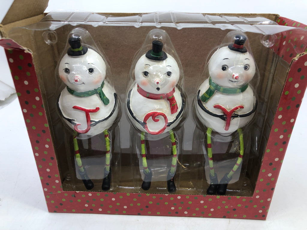 3-JOY SNOWMAN SITTER- IN BOX