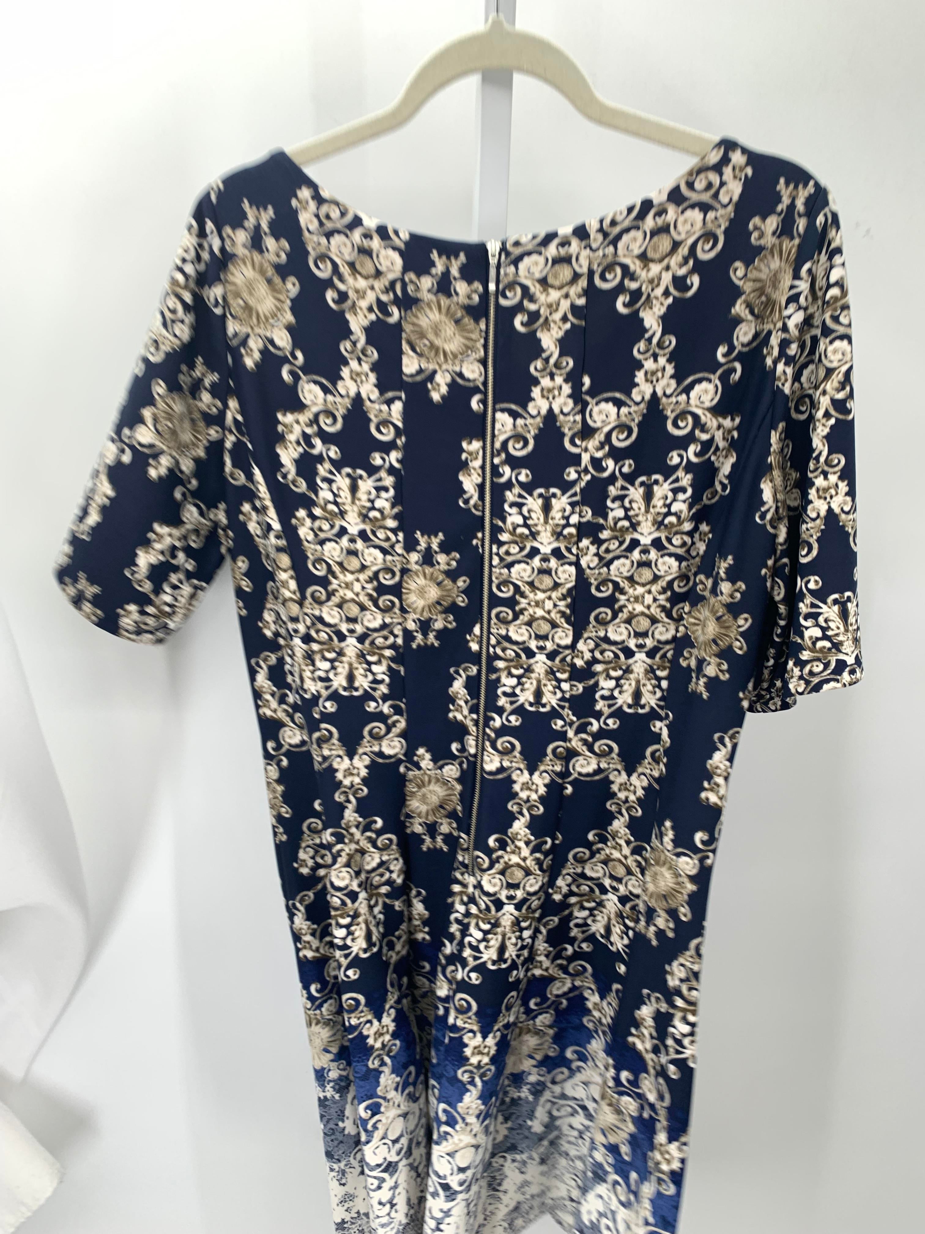 db Size 14 W Womens Short Sleeve Dress