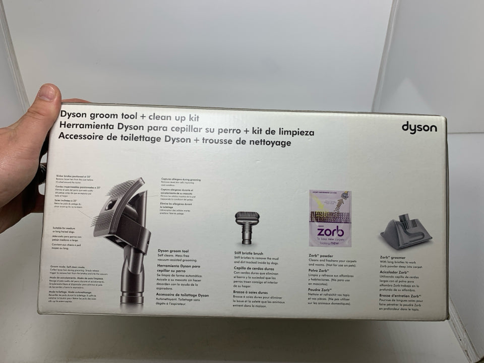 NIB DYSON GROOM TOOL + CLEAN UP KIT.