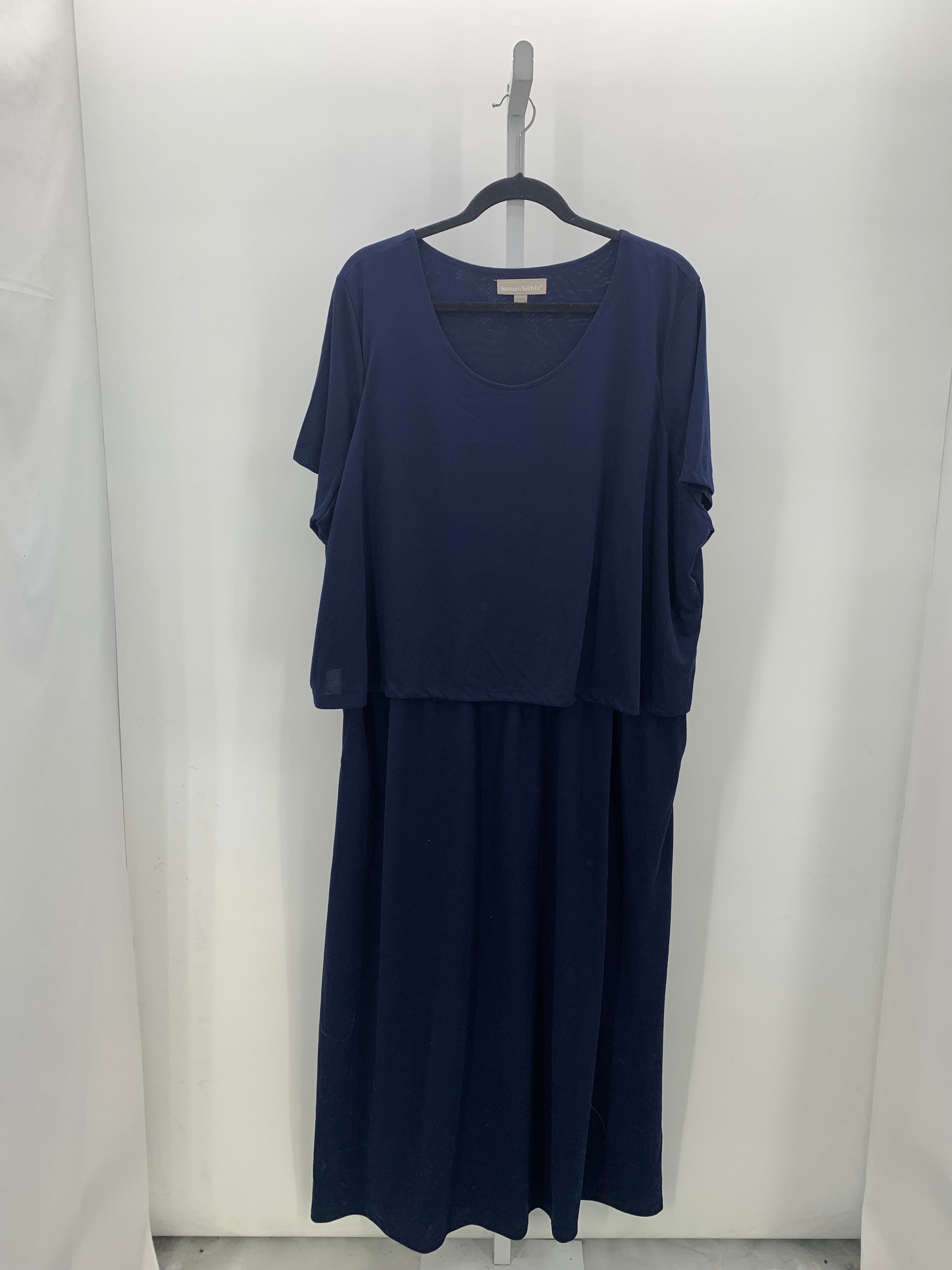 Woman Within Size 2X Womens Short Sleeve Dress
