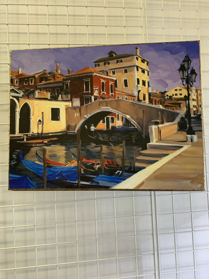GONDOLA SCENE WALL HANGING.