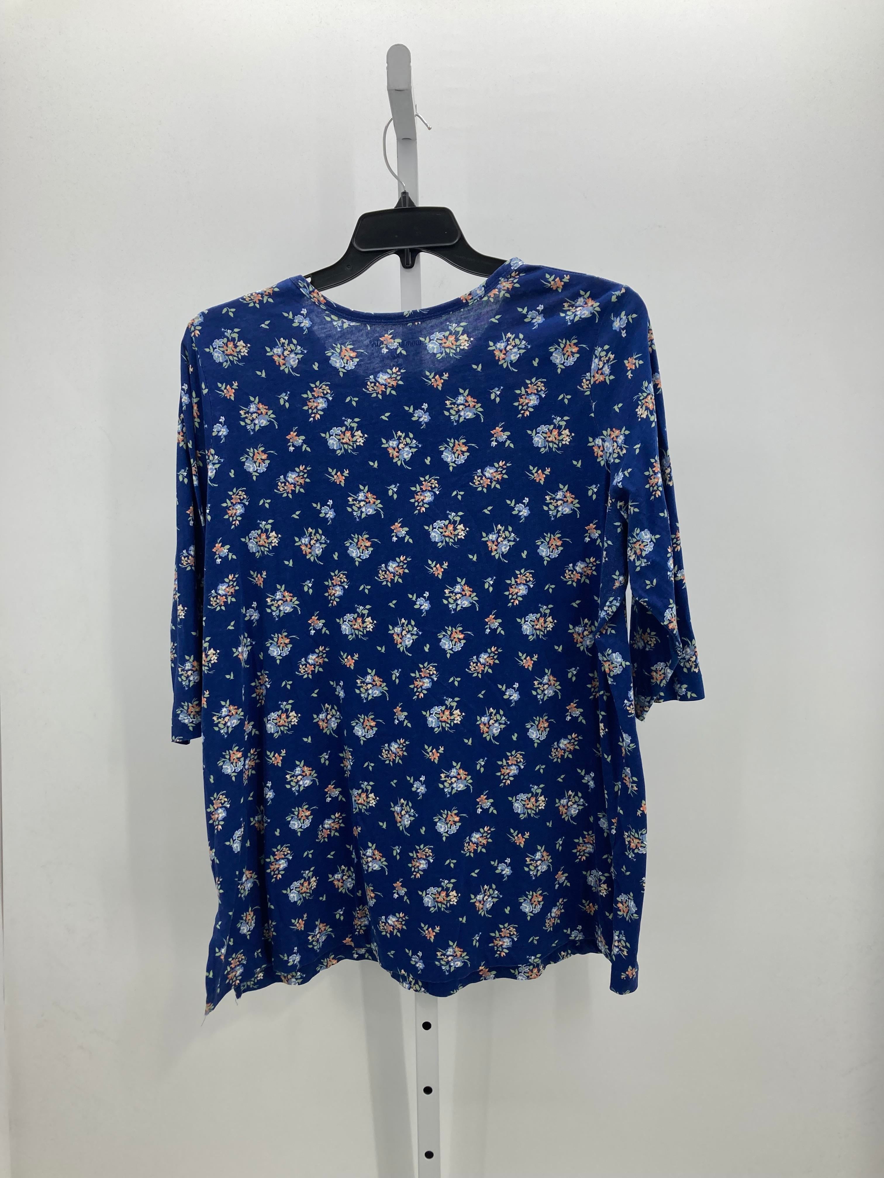 Woman Within Size 18/20 W Womens 3/4 Sleeve Shirt