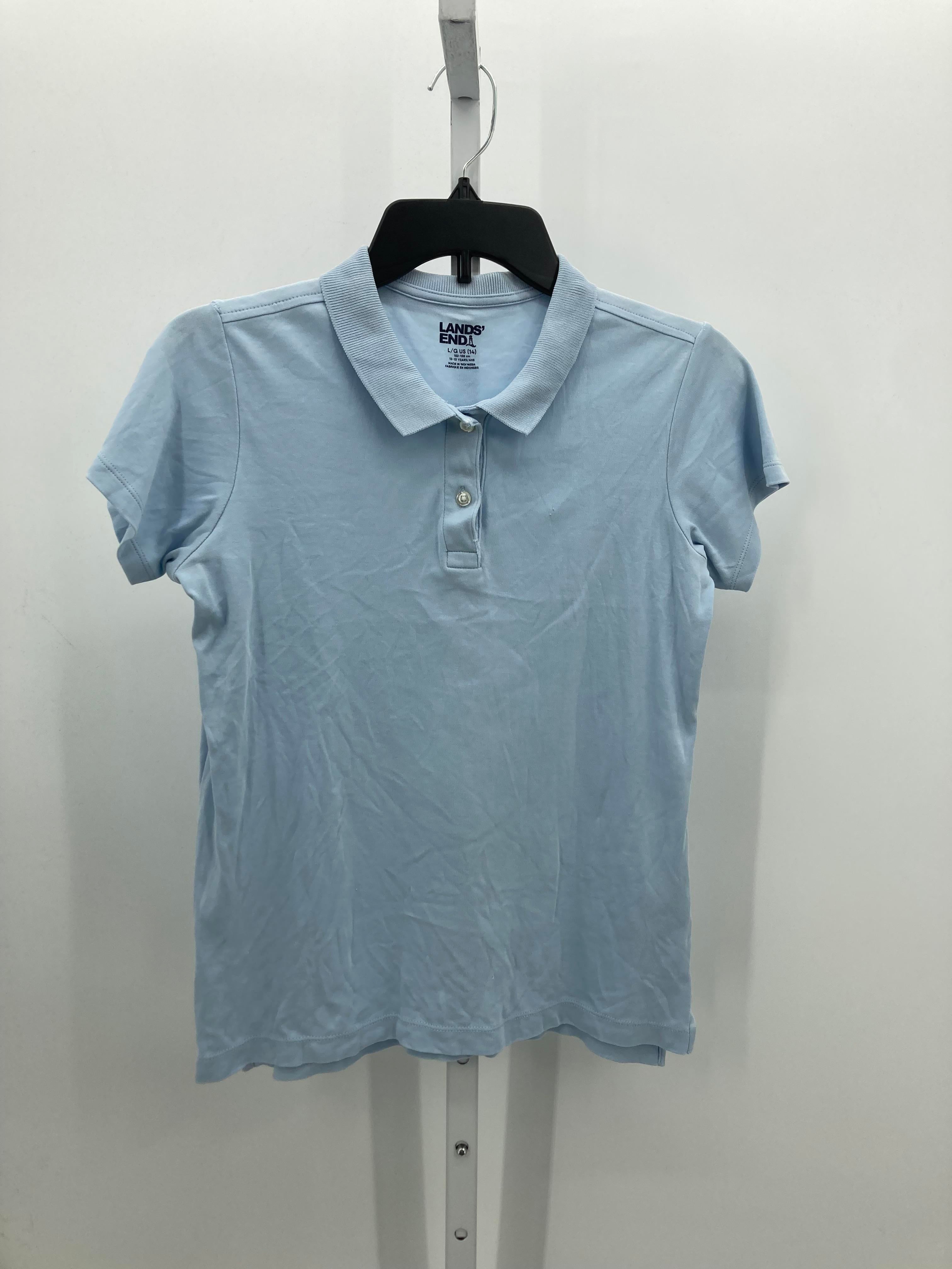 Lands End Size 14 Girls Short Sleeve Shirt