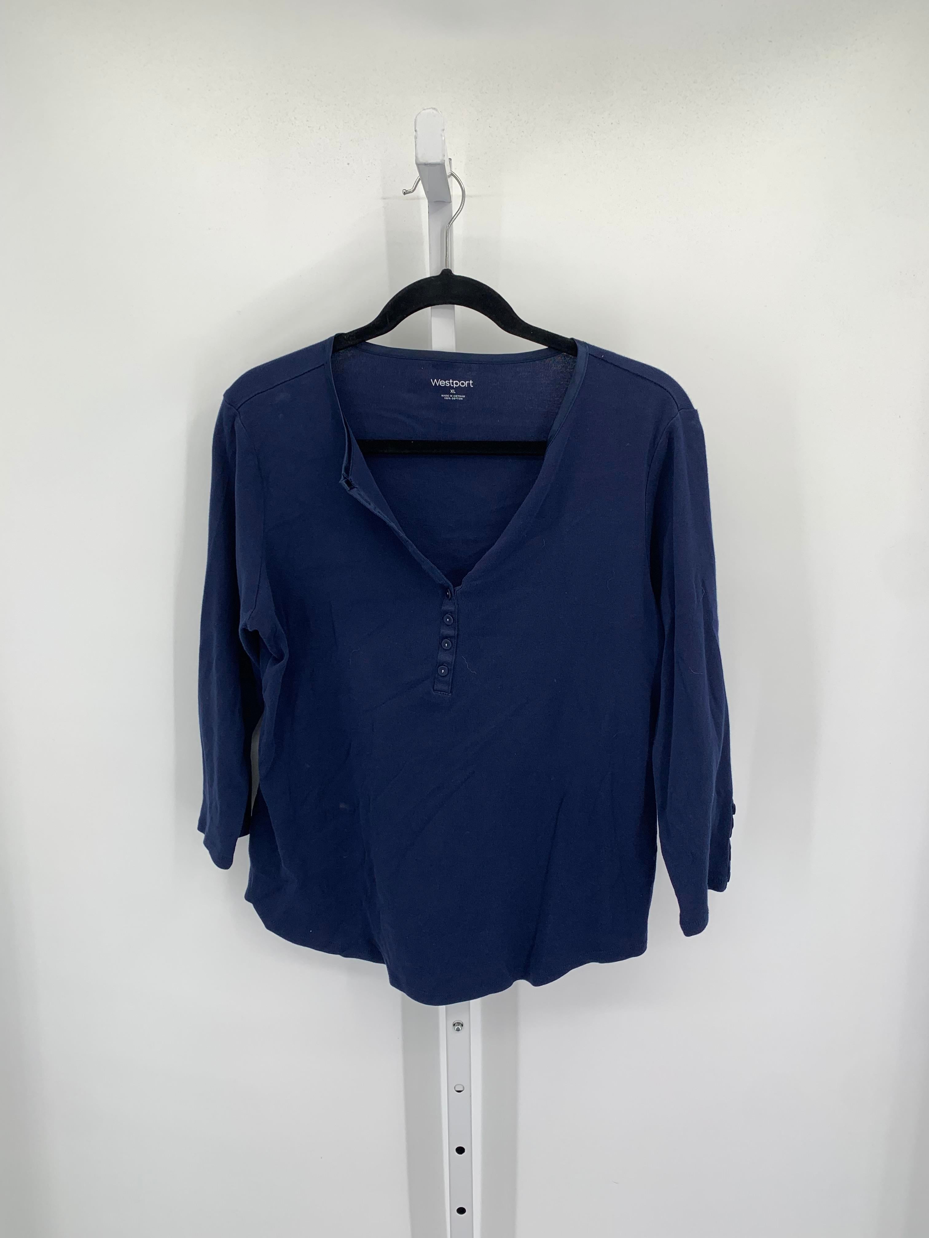 Westport Size Extra Large Misses 3/4 Sleeve Shirt