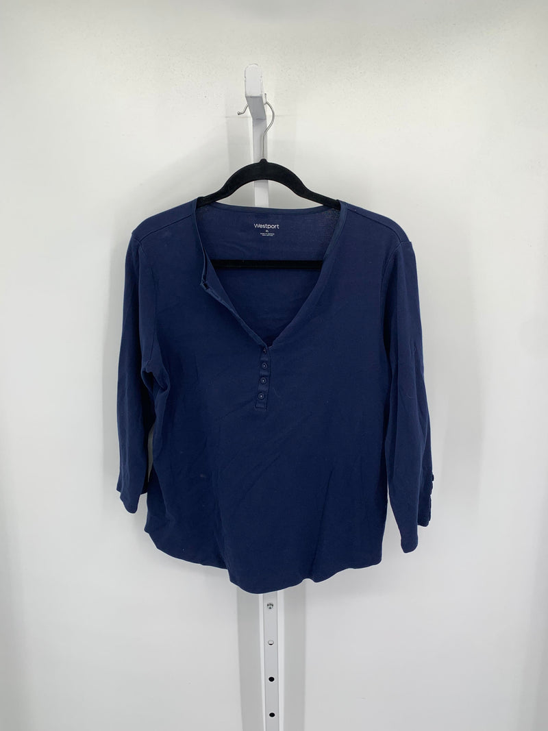 Westport Size Extra Large Misses 3/4 Sleeve Shirt