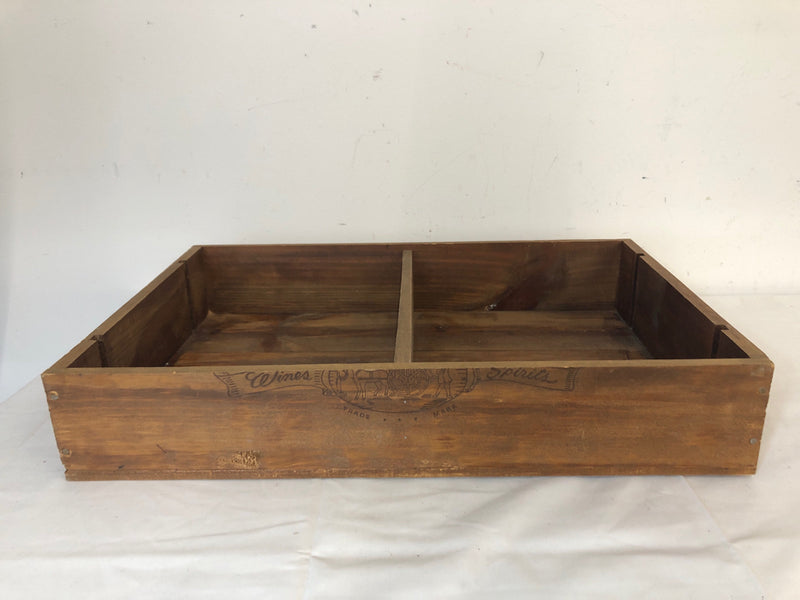 WOOD DIVIDED TRAY.