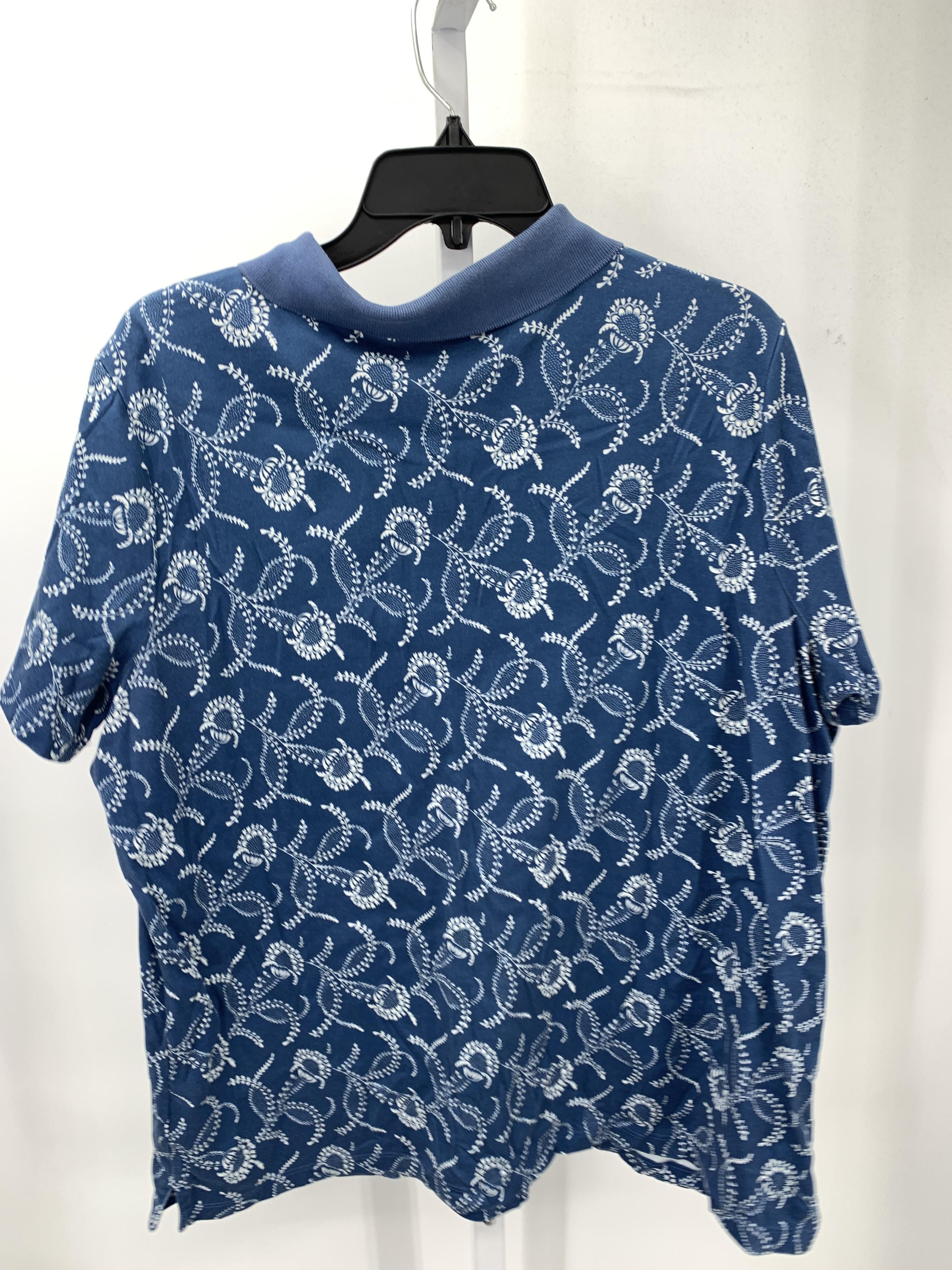 Lands End Size 1X Womens Short Sleeve Shirt
