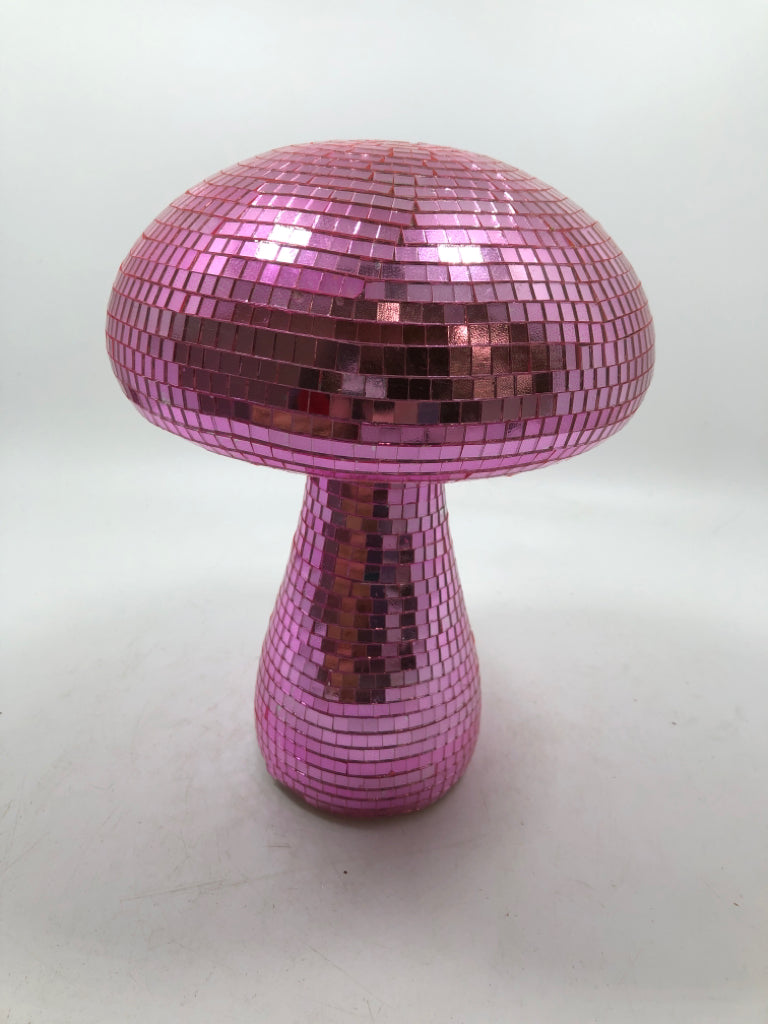 PINK DISCO MUSHROOM DECOR.
