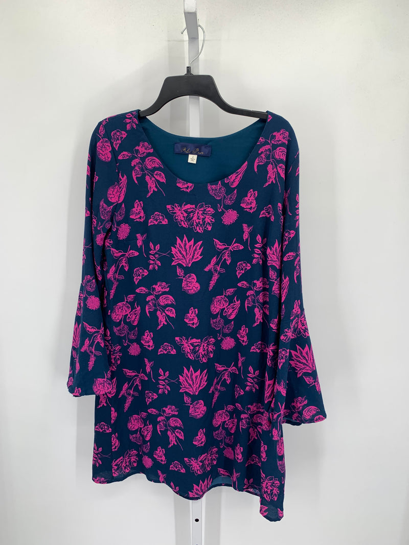 Blue Rain Size Large Misses Long Sleeve Dress