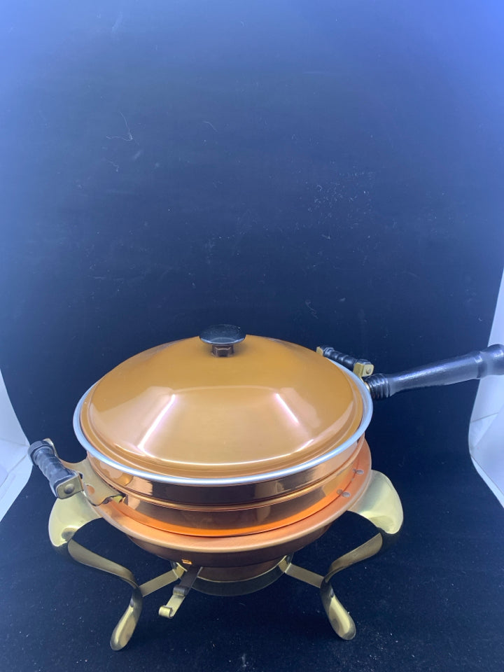 5PC COPPER CHAFING DISH SET.