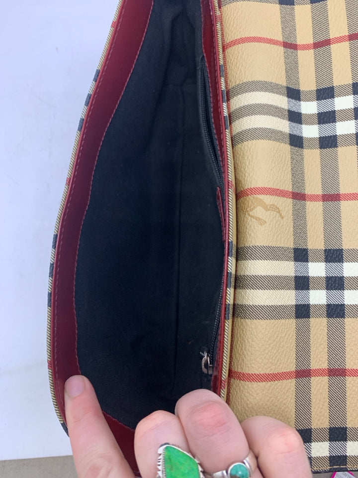 Burberry Haymarket Check Coated Canvas Shoulder Bag