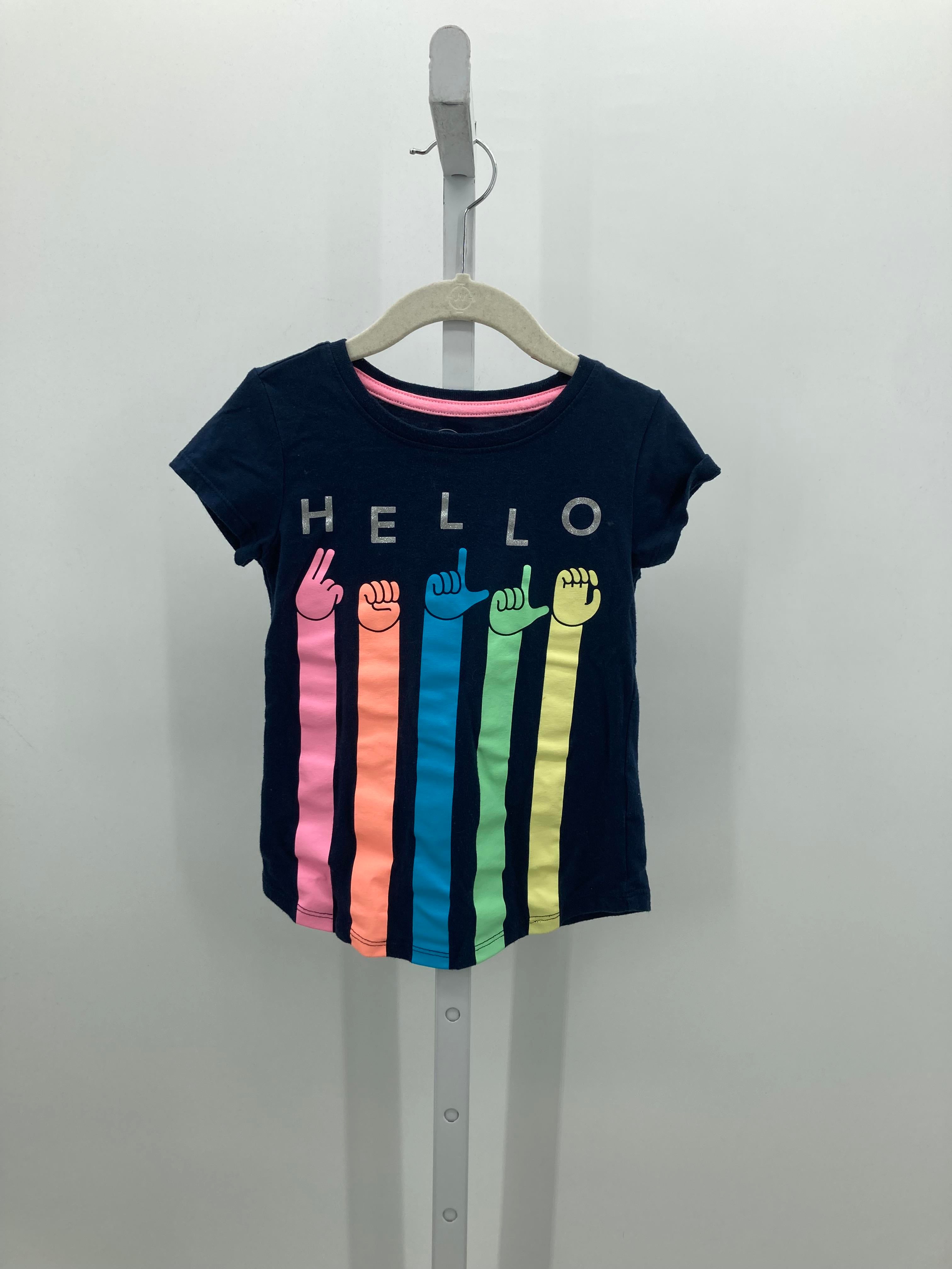 Wonder Nation Size 4-5 Girls Short Sleeve Shirt