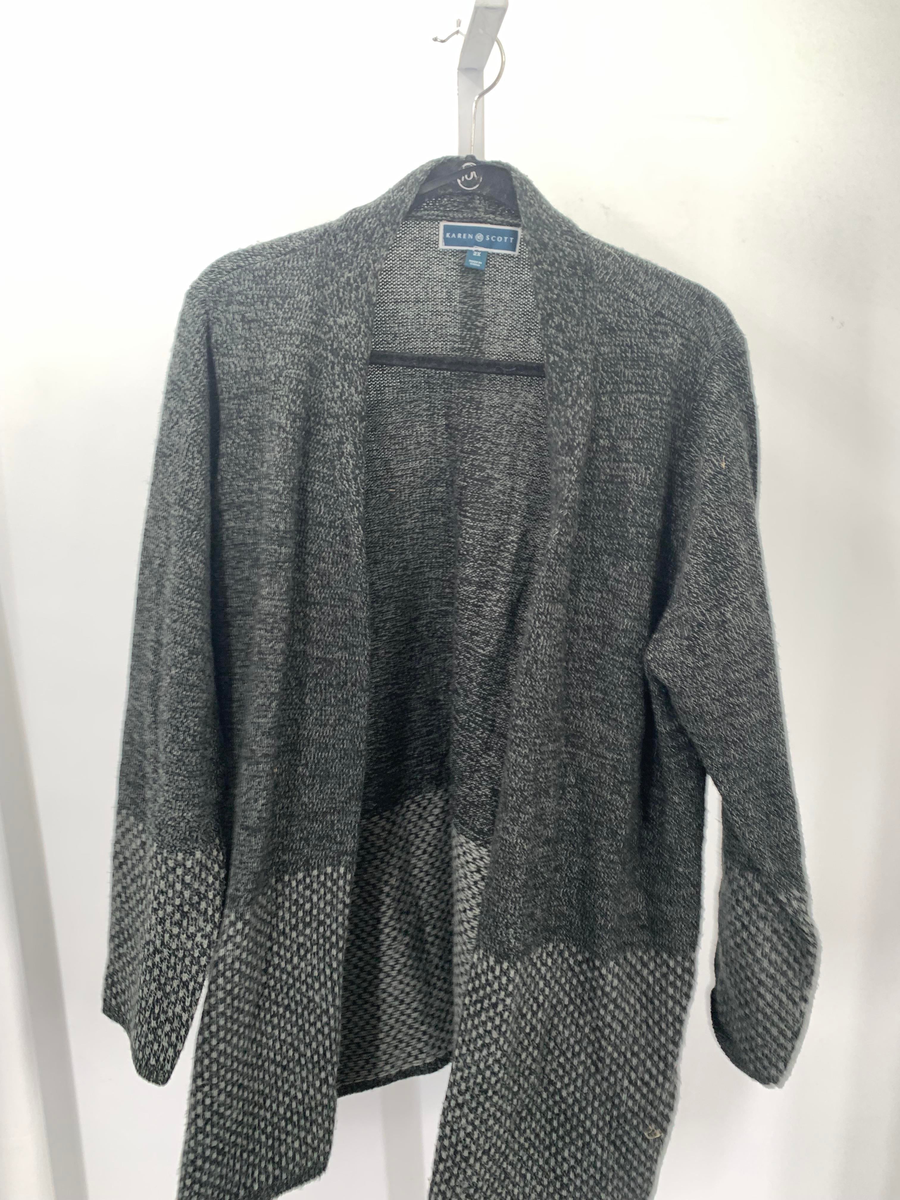Karen Scott Size 2X Womens Cardigan