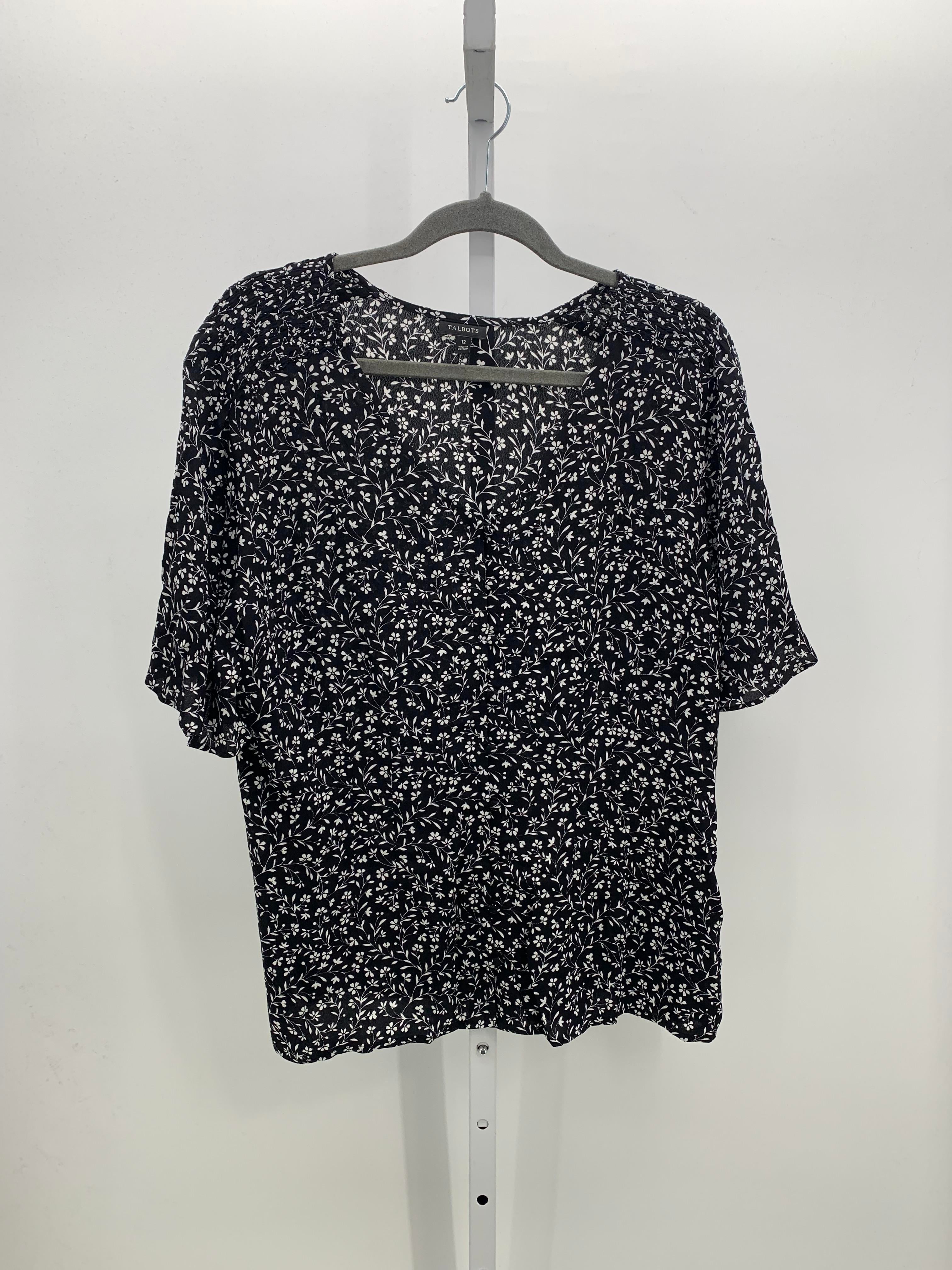 Talbots Size 12 Misses Short Sleeve Shirt