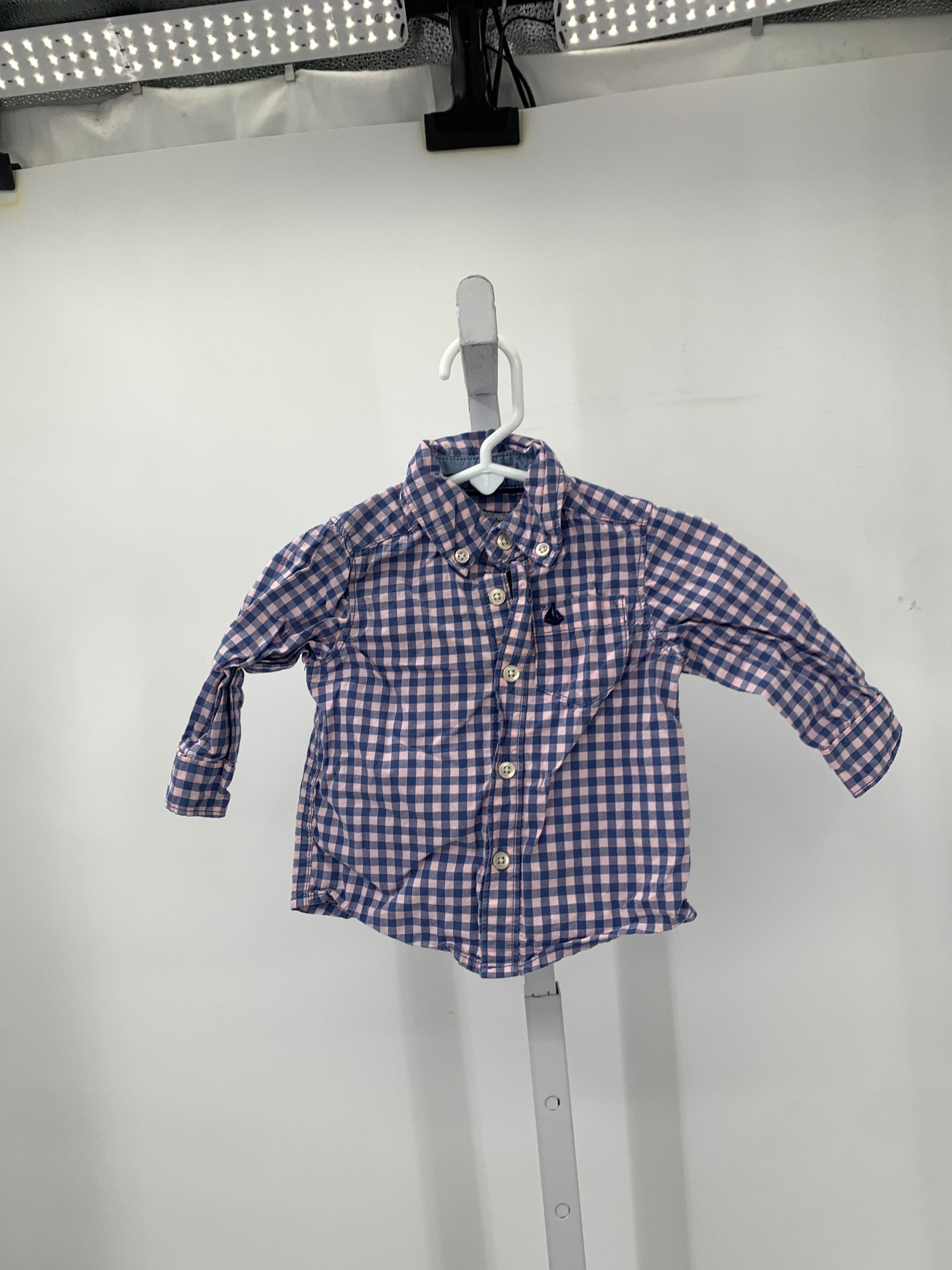 PINK PLAID BTN DOWN