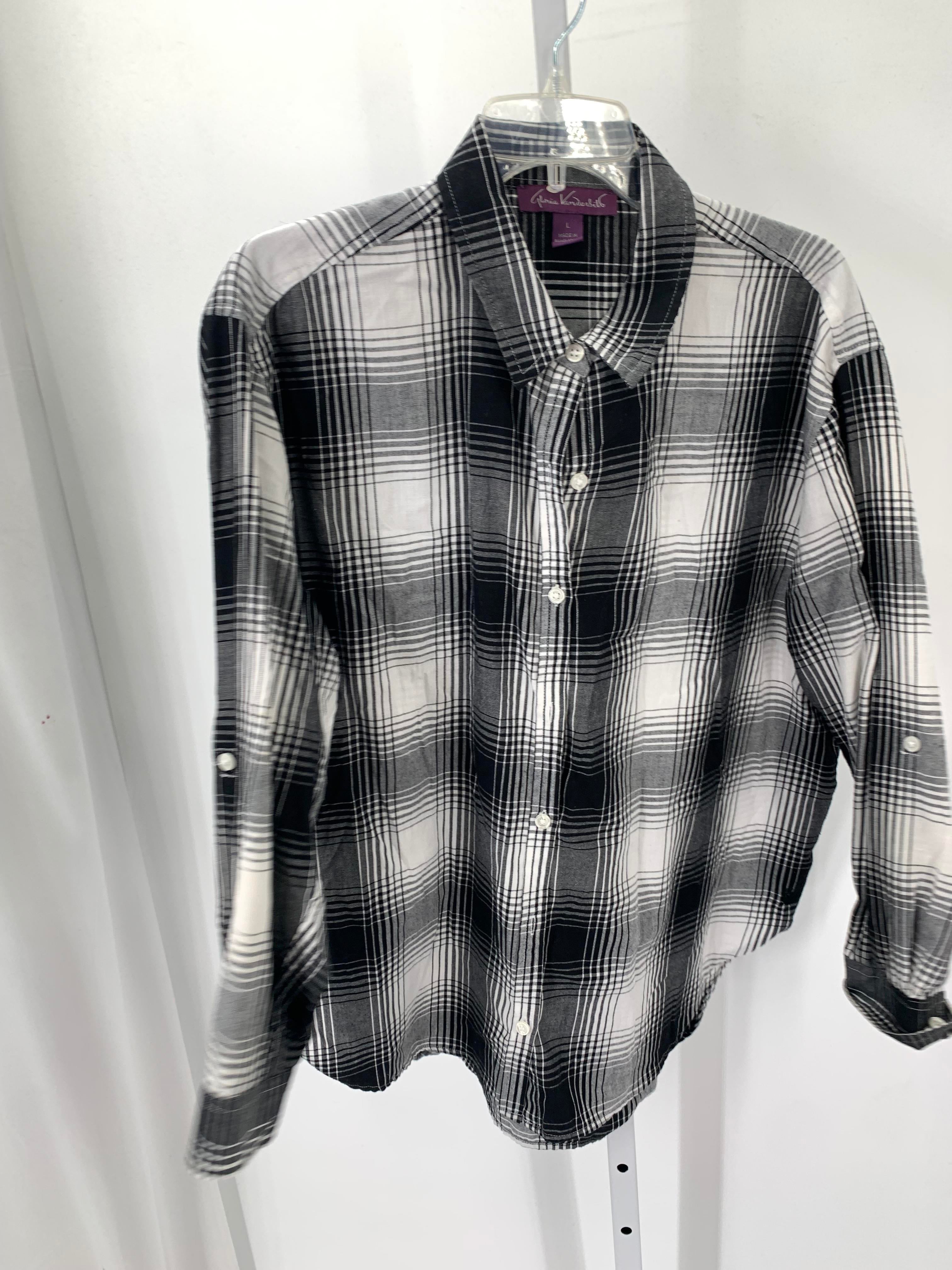 Gloria Vanderbilt Size Large Misses Long Sleeve Shirt